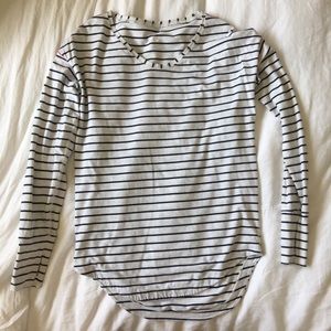 lululemon athletica stripe long sleeve size 4